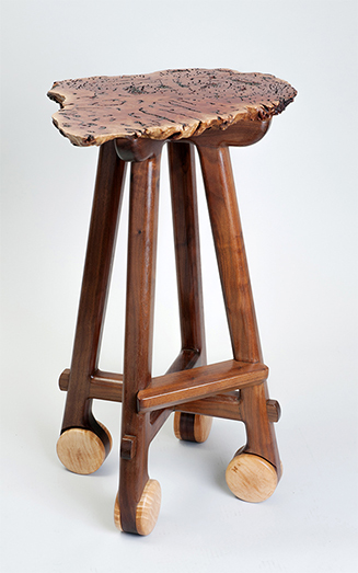 Red Gum Plant or Sculpture Stand